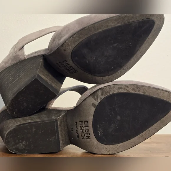 Eileen Fisher Suede Mina Wedge Heels Garnett Hill Women's Size 9 - Picture 7 of 8
